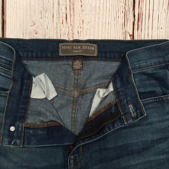 J Crew Point Sur Skinny Jeans w/ Whiskering, sz 31 - Picture 4 of 9